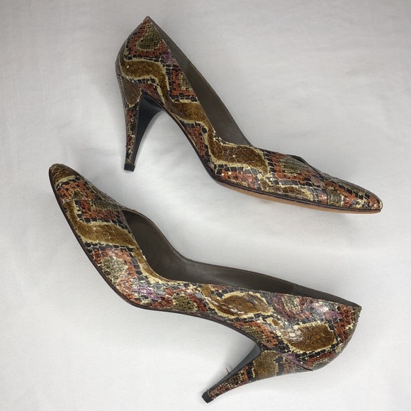 Stuart Weiztman for Mr Seymour Snake Heels Womens Size 8.5 - Picture 7 of 14
